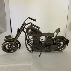 Motorcycle Metal Decor Free Standing 14"